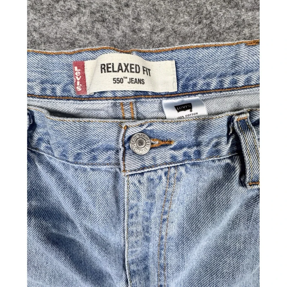 Levis 550 Relaxed Fit Blue Denim Jeans‎ Mens 40 x 32 Straight Leg Mid Rise